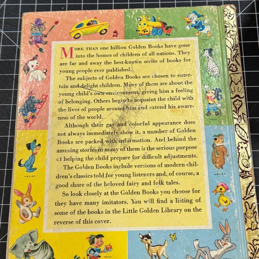 Walt Disney‎ Donald Duck's Toy Sailboat Little Golden Book 1954 8th Print D40